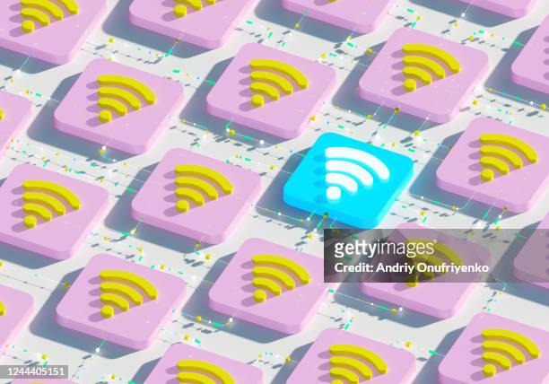 wifi connections - wlan symbol stock pictures, royalty-free photos & images