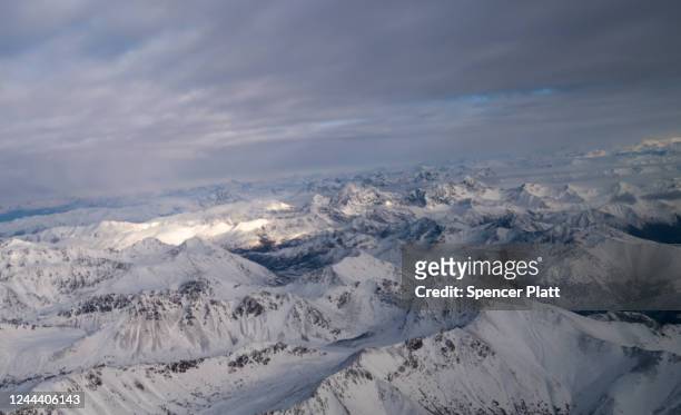 Mountain range is viewed around the city of Anchorage as Alaskans prepare to vote in the upcoming midterm elections on October 31, 2022 in Anchorage,...