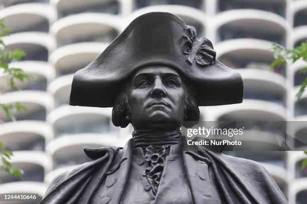 Heald Square Monument in Chicago, United States on October 14, 2022.