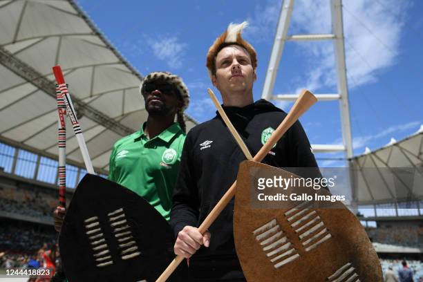 Romain Folz, head coach of AmaZulu FC at the certificate handover ceremony at Moses Mabhida Stadium on October 29, 2022 in Durban, South Africa. The...