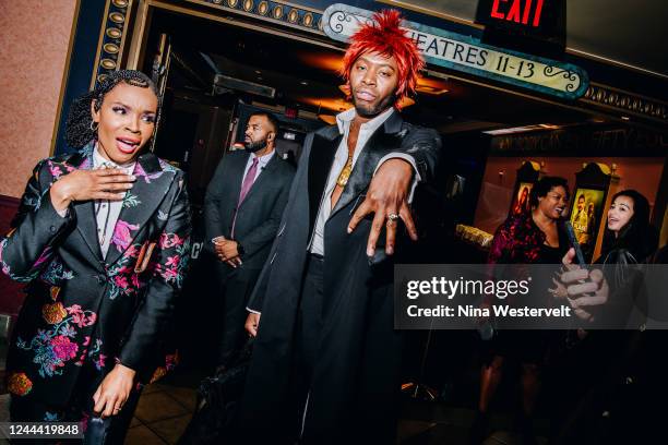 Amber Ruffin and Jeremy O. Harris at a special screening of "Black Panther: Wakanda Forever" held at AMC 34th Street 14 on November 1, 2022 in New...