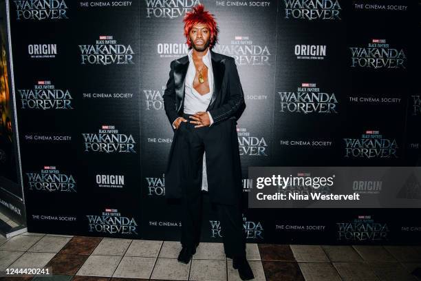 Jeremy O. Harris at a special screening of "Black Panther: Wakanda Forever" held at AMC 34th Street 14 on November 1, 2022 in New York City.