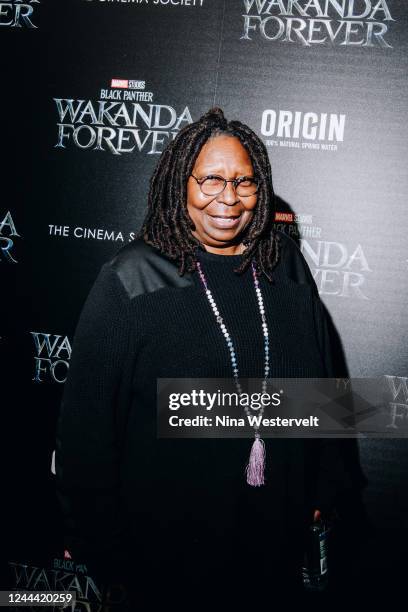 Whoopi Goldberg at a special screening of "Black Panther: Wakanda Forever" held at AMC 34th Street 14 on November 1, 2022 in New York City.