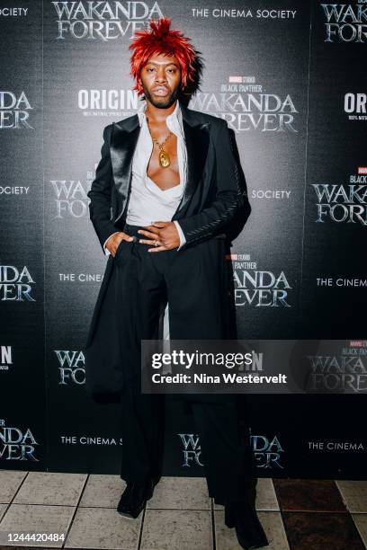 Jeremy O. Harris at a special screening of "Black Panther: Wakanda Forever" held at AMC 34th Street 14 on November 1, 2022 in New York City.