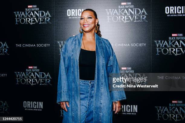 Queen Latifah at a special screening of "Black Panther: Wakanda Forever" held at AMC 34th Street 14 on November 1, 2022 in New York City.