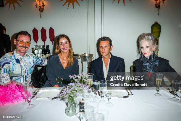 In this image released on November 2nd, David Brownlie-Markshall, guest, Carlo Brandelli and Ewa attend a dinner hosted by Libbie Mugrabi on October...