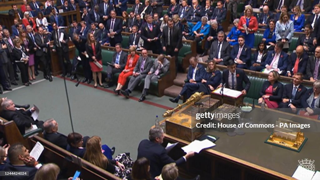 Pm Questions Prime Minister Rishi Sunak speaks during Prime Minister's Questions ...