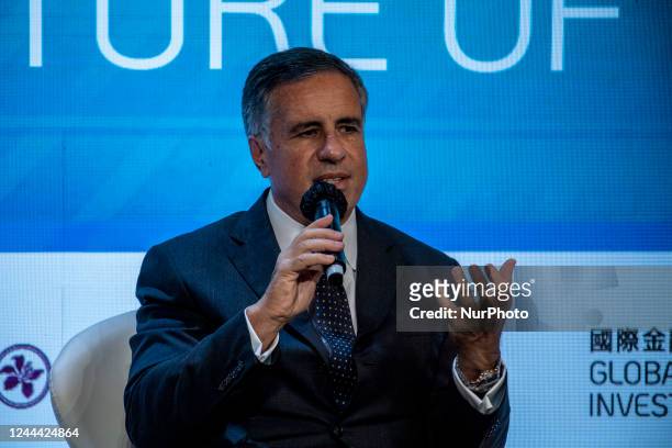 President and Chief Operating Officer of JPMorgan Chase, Daniel Pinto speaking at Panel 3 Technology, Innovation and the Future of Finance, during...