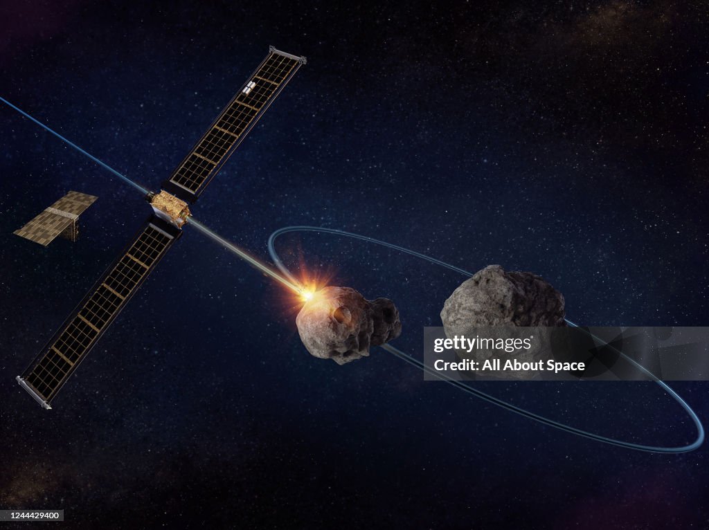 NASA DART & Didymos Asteroid Illustration