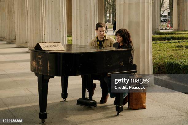 Torschlusspanik Episode 102 -- Pictured: Adam Devine as Bumper Allen, Sarah Hyland as Heidi --