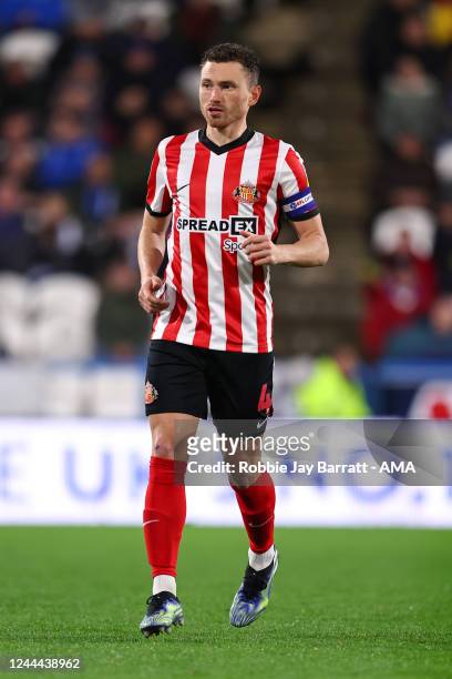 Corry Evans of Sunderland during the Sky Bet Championship between Huddersfield Town and Sunderland at John Smith's Stadium on November 2, 2022 in...