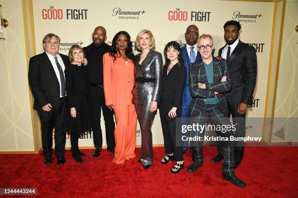 Robert King, Michelle King, Michael Boatman, Audra McDonald, Christine Baranski, Sarah Steele, Andre Braugher, Alan Cumming and Nyambi Nyambi at the...