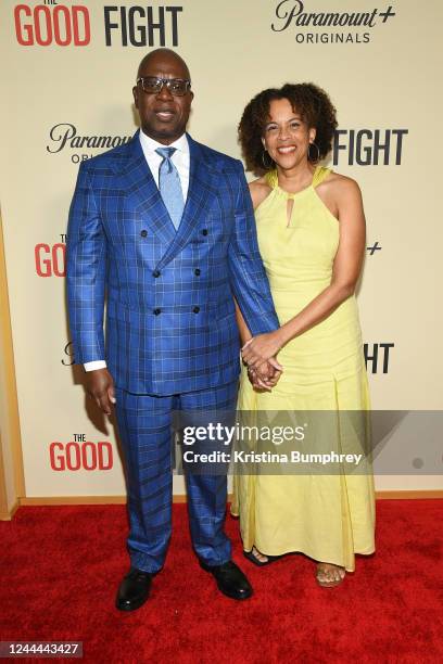 Andre Braugher and Ami Brabson at the series finale event for Paramount+'s The Good Fight held at the Museum of Art and Design Theater on November 2,...