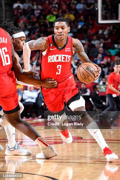 Josh Christopher of the Houston Rockets handles the ball during the ...