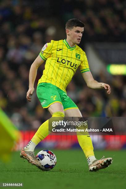 Sam Byram of Norwich City during the Sky Bet Championship between Norwich City and Queens Park Rangers at Carrow Road on November 2, 2022 in Norwich,...