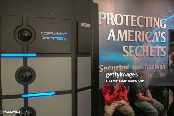 Dubbed the Black Widow, the CRAY XT5h supercomputer is shown Oct. 12 inside the National Security Agency&apos;s National Cryptologic Museum.