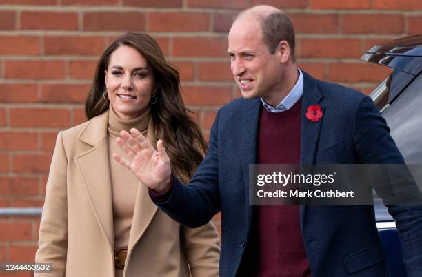 Catherine, Princess of Wales and Prince William, Prince of Wales visit The Street, a community hub that helps local organisations to grow and develop...