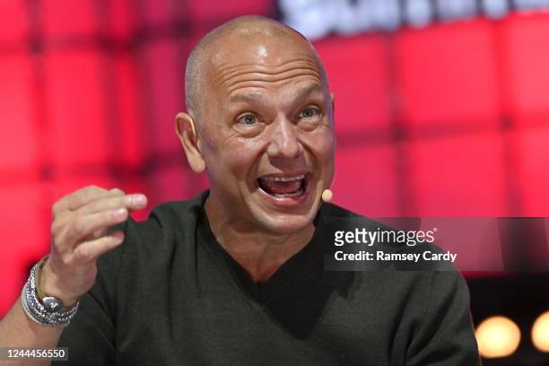 Lisbon , Portugal - 3 November 2022; Speaker Tony Fadell, Principal, Future Shape, on Centre Stage during day two of Web Summit 2022 at the Altice...