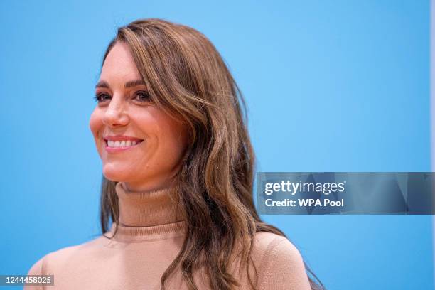 Catherine, Princess of Wales visits "The Street" with Prince William, Prince of Wales during their official visit to Scarborough on November 03, 2022...