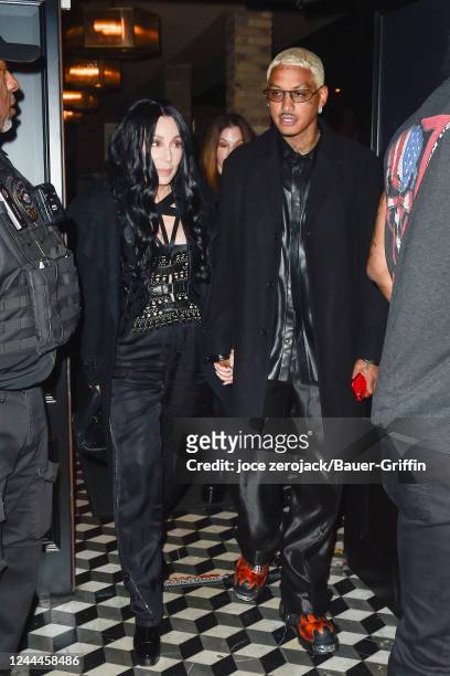Cher and Alexander Edwards are seen on November 02, 2022 in Los Angeles, California.