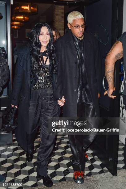 Cher and Alexander Edwards are seen on November 02, 2022 in Los Angeles, California.