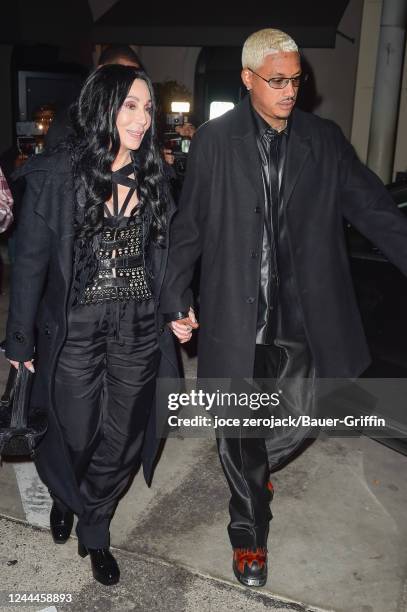 Cher and Alexander Edwards are seen on November 02, 2022 in Los Angeles, California.