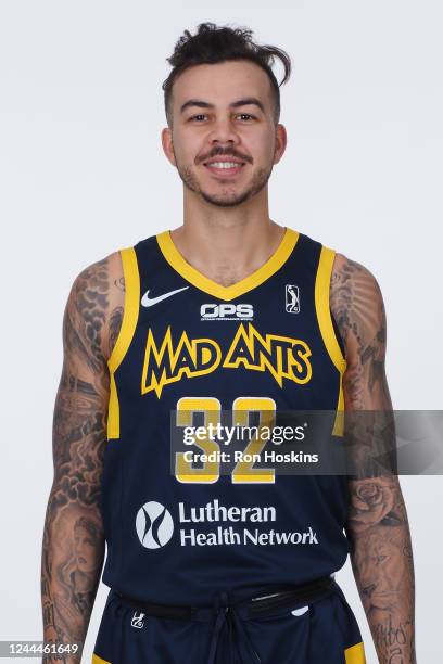 Gabe York of the Fort Wayne Mad Ants poses for a head shot during G League media day on November 1, 2022 at Memorial Coliseum in Fort Wayne, Indiana....