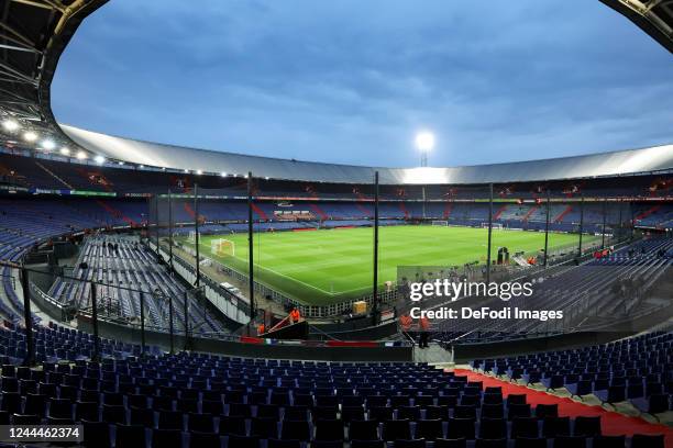 Stadion Feijenoord Stadium inside view prior to the UEFA Europa League group F match between Feyenoord and Lazio Roma at Feyenoord Stadium on...