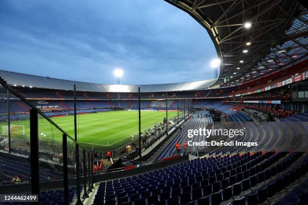 Stadion Feijenoord Stadium inside view prior to the UEFA Europa League group F match between Feyenoord and Lazio Roma at Feyenoord Stadium on...