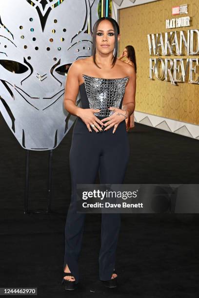 Alex Scott attends the European Premiere of "Black Panther: Wakanda Forever" at Cineworld Leicester Square on November 3, 2022 in London, England.