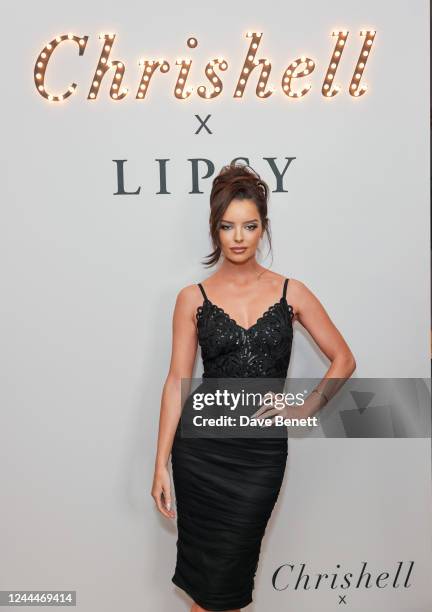 Maura Higgins attends the Chrishell x Lipsy Partywear Edit launch event at Il Borro Tuscan Bistro on November 3, 2022 in London, England.