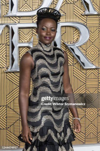 Lupita Nyongo attends the European premiere of 'Black Panther: Wakanda Forever' at Cineworld Leicester Square in London, United Kingdom on November...