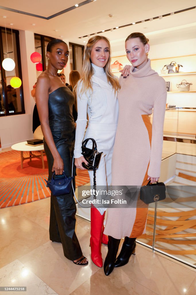 Long Champ Model Influencer Noutcha Lopes, model Alena Gerber and model and influencer ...