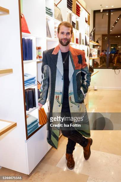 Influencer Andre Hamann attends the Longchamp Re-Opening Event on November 3, 2022 in Munich, Germany.