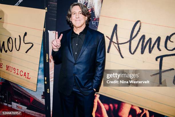 Cameron Crowe at the Broadway premiere of "Almost Famous" held at the at the Bernard B. Jacobs Theatre on November 3, 2022 in New York City.