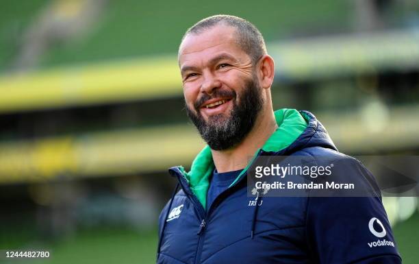 Dublin , Ireland - 4 November 2022; Head coach Andy Farrell during the Ireland captain's run at the Aviva Stadium in Dublin.