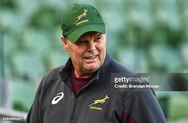 Dublin , Ireland - 4 November 2022; South Africa director of rugby Rassie Erasmus during the South Africa captain's run at the Aviva Stadium in...