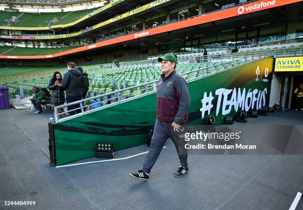 Dublin , Ireland - 4 November 2022; South Africa director of rugby Rassie Erasmus arrives for the South Africa captain's run at the Aviva Stadium in...