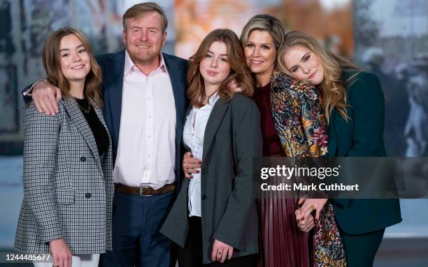 King Willem-Alexander of the Netherlands, Queen Maxima of the Netherlands, Crown Princess Catharina-Amalia of the Netherlands, Princess Alexia of the...