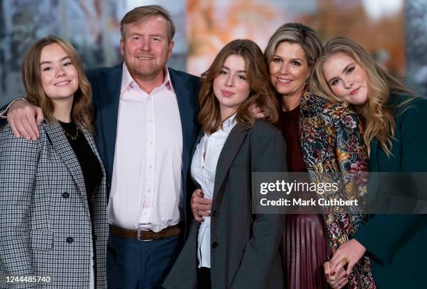 King Willem-Alexander of the Netherlands, Queen Maxima of the Netherlands, Crown Princess Catharina-Amalia of the Netherlands, Princess Alexia of the...