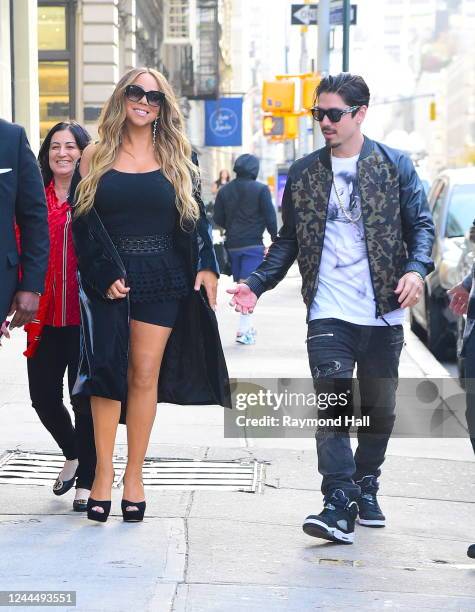 Mariah Carey and Bryan Tanaka are seen walking in Soho on November 4, 2022 in New York City.