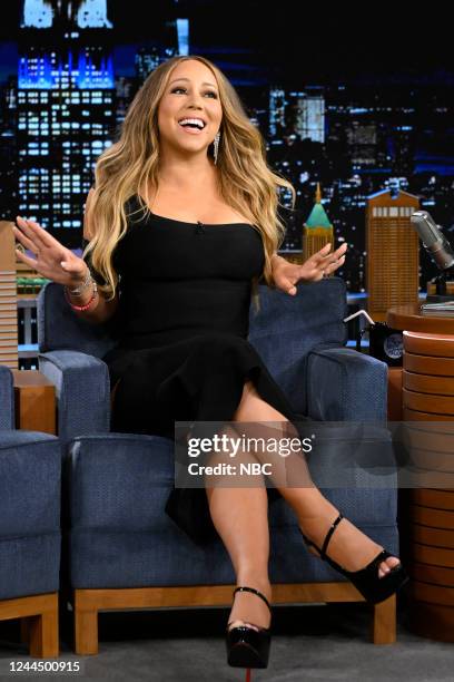 Episode 1740 -- Pictured: Singer-songwriter Mariah Carey during an interview on Friday, November 4, 2022 --