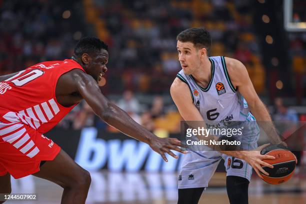 Amp;#xA; of Valencia Basket during the Euroleague, Round 6 match between Olympiacos Piraeus vs Valencia Basket at Peace And Friendship Stadium on...