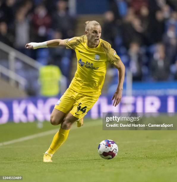 Preston North End's Brad Potts during the Sky Bet Championship between Reading and Preston North End at Select Car Leasing Stadium on November 4,...