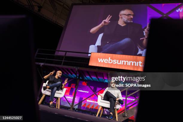Ali Hussein, CEO at Eros Now and Sandeep Nailwal, Co-founder at Polygon speak during the fourth day of the 2022 Web Summit in Lisbon. The Web Summit...
