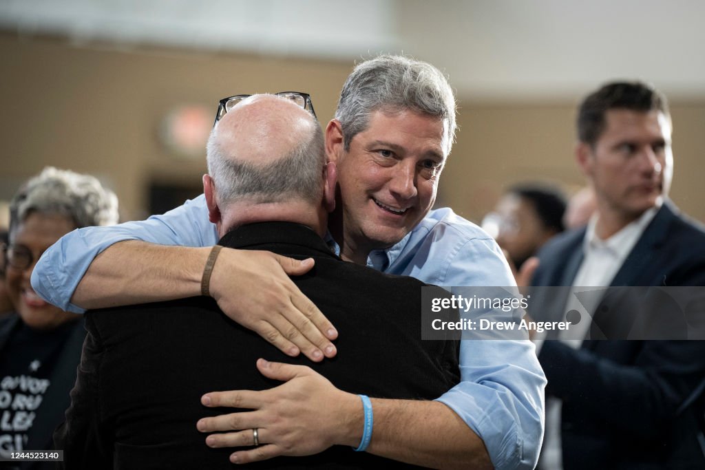 Tim Dyan Democratic candidate for U.S. Senate Rep. Tim Ryan embraces Franklin ...