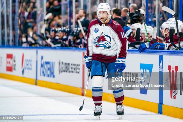 Andrew Cogliano of Colarado during the 2022 NHL Global Series - Finland match between Colorado Avalanche and Columbus Blue Jackets at Nokia Arena on...