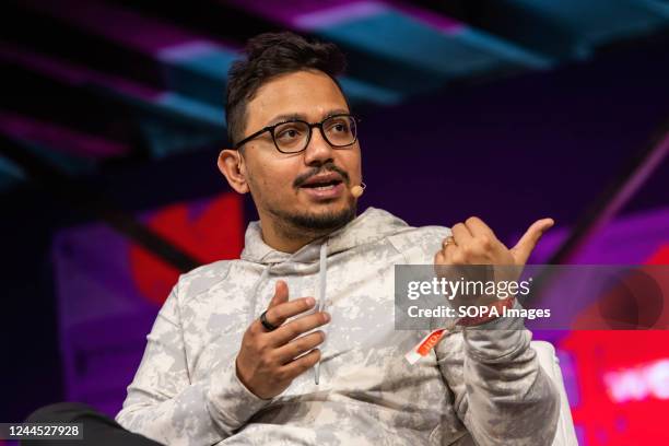 Co-founder of Polygon, Sandeep Nailwal, addresses the audience at Content Makers Stage during the closing day of the Web Summit 2022. The biggest...