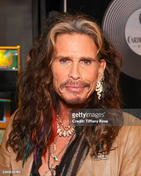 Steven Tyler attends the GBK Brand Bar Back Stage during Rock & Roll Hall of Fame on November 04, 2022 in Los Angeles, California.