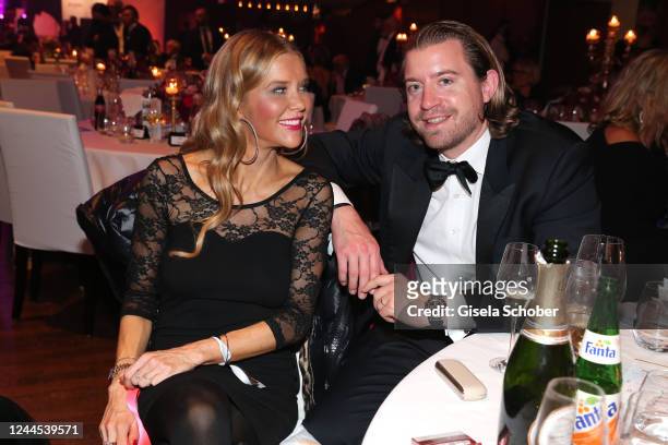 Laura Karasek, and her husband Dominic Briggs during the annual German Sports Media Ball at Alte Oper on November 5, 2022 in Frankfurt am Main,...
